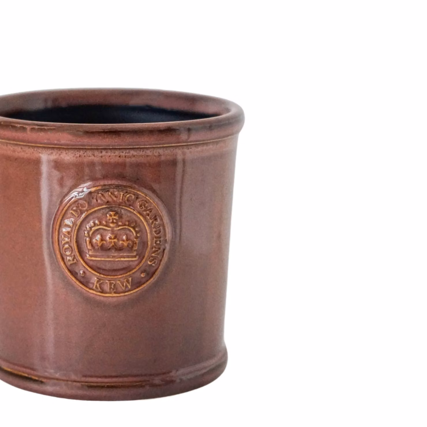 Ivyline Kew Reactive Glaze Plum Planter in Terracotta, H18 x D19 cm – 2