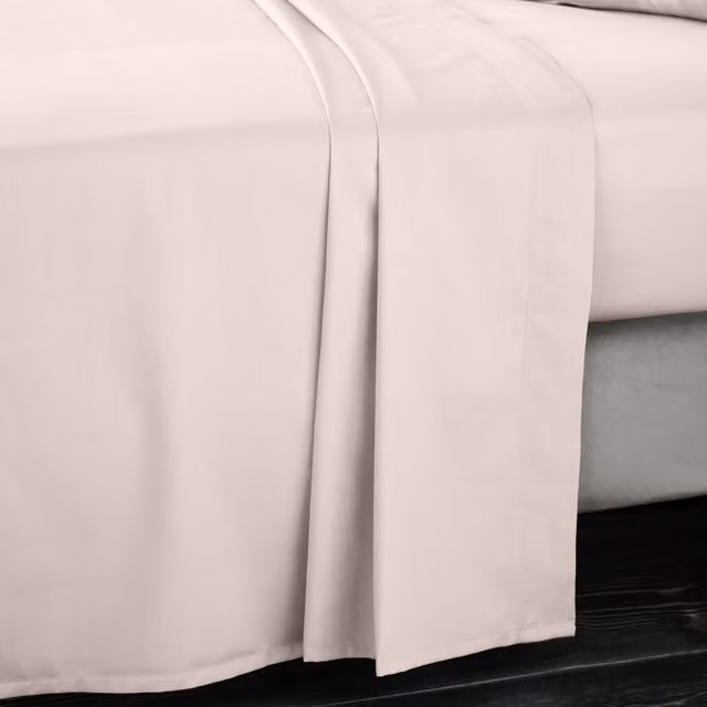 Bianca 400 Thread Count Cotton Sateen Flat Sheet, Pink