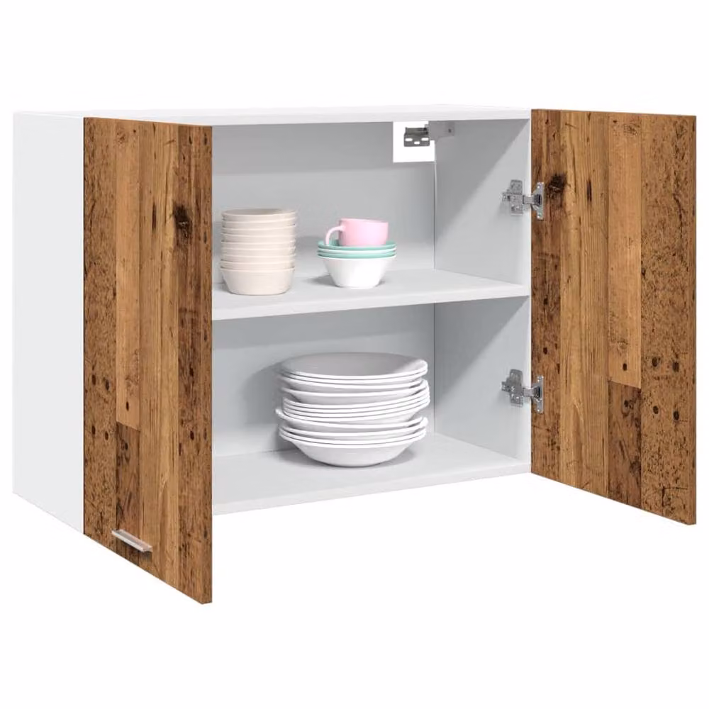 Berkfield Home Lyon Hanging Cabinet in Old Wood Brown, W/D/H: 80 x 31 x 60 cm – 2
