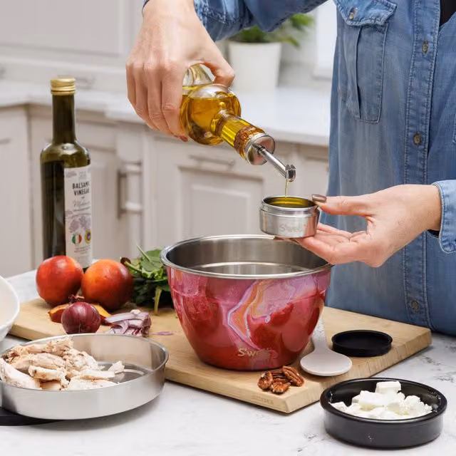 S'well Rose Agate Salad Bowl Kit, 1.9 l, Pink
