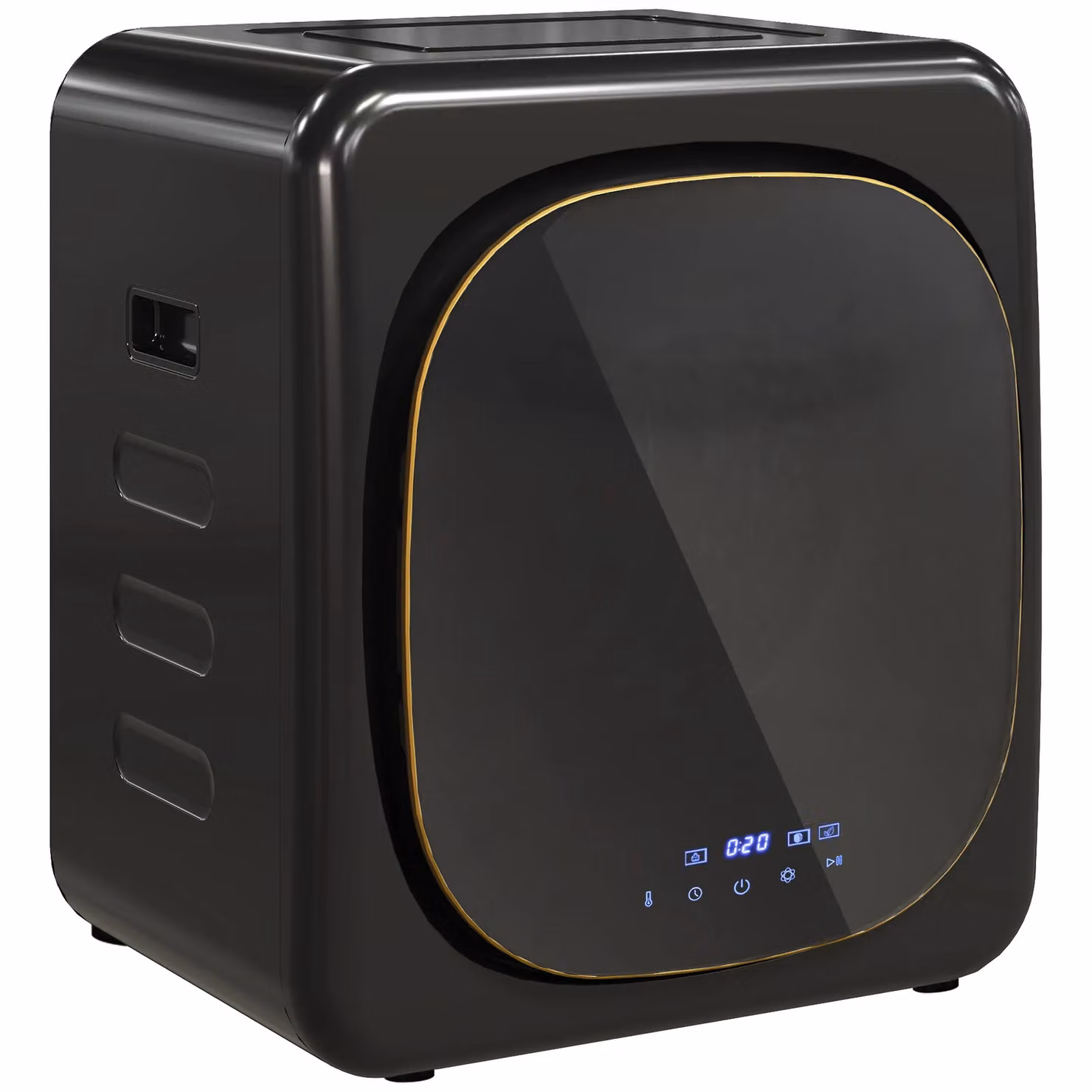 HOMCOM 800W Vented Tumble Dryer with Deodorise and Smart Mode, Black, 2.5 kg – 2