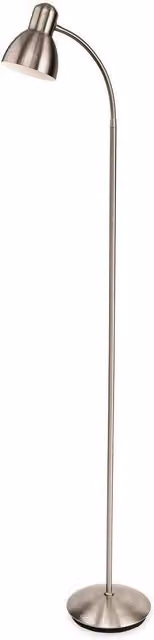 Netlighting Morgan Adjustable 1 Light Floor Lamp in Grey Brushed Steel with E27 Fitting