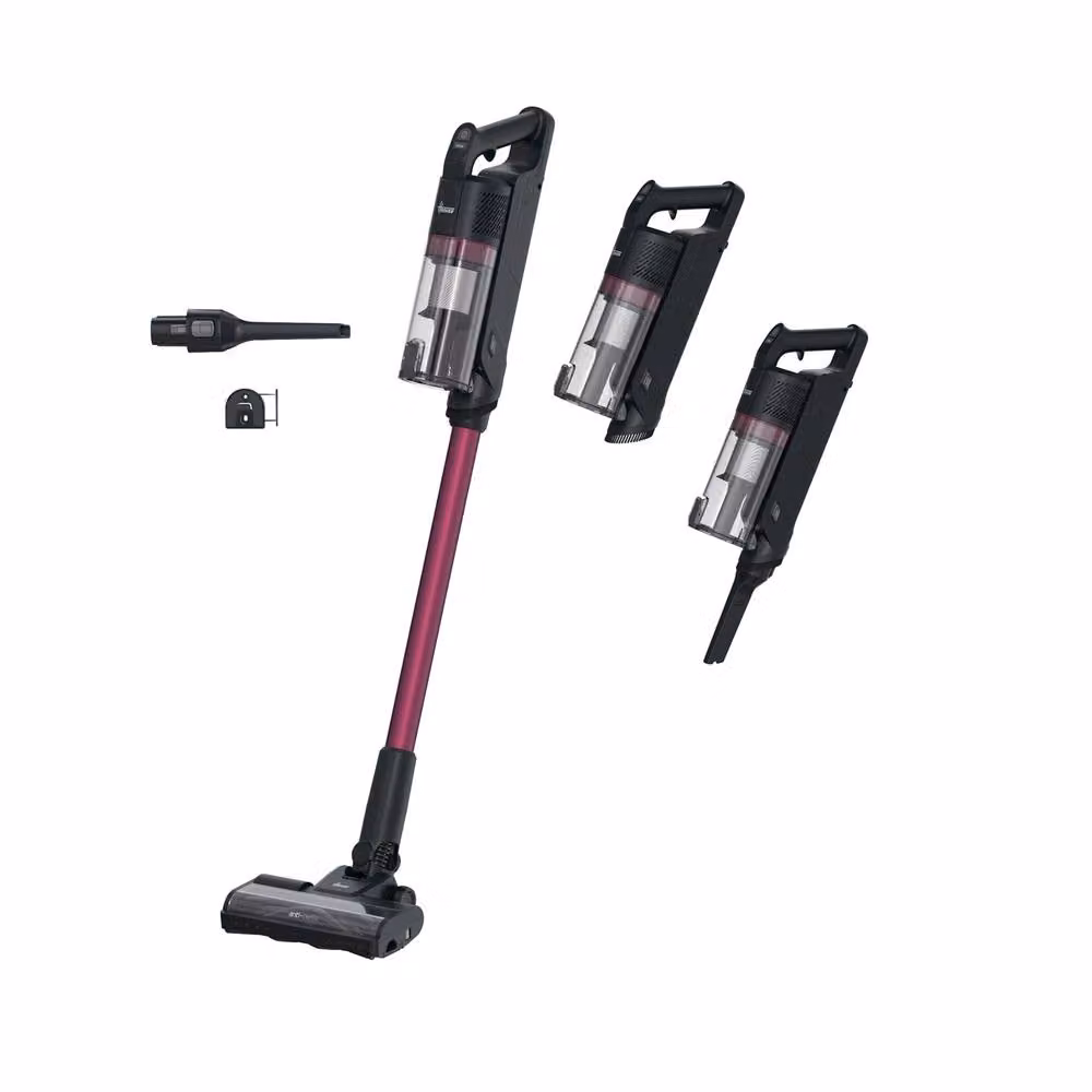 ExtraStar 200W Cordless Bagless Vacuum Cleaner in Pink with Turbo Brush and Anti-Tangle Roller – 4