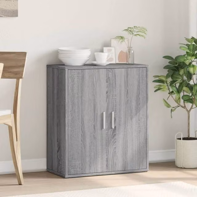 Berkfield Home Grey Sonoma Modern Sideboard in Engineered Wood, W/D/H: 60 x 31 x 70 cm – 1