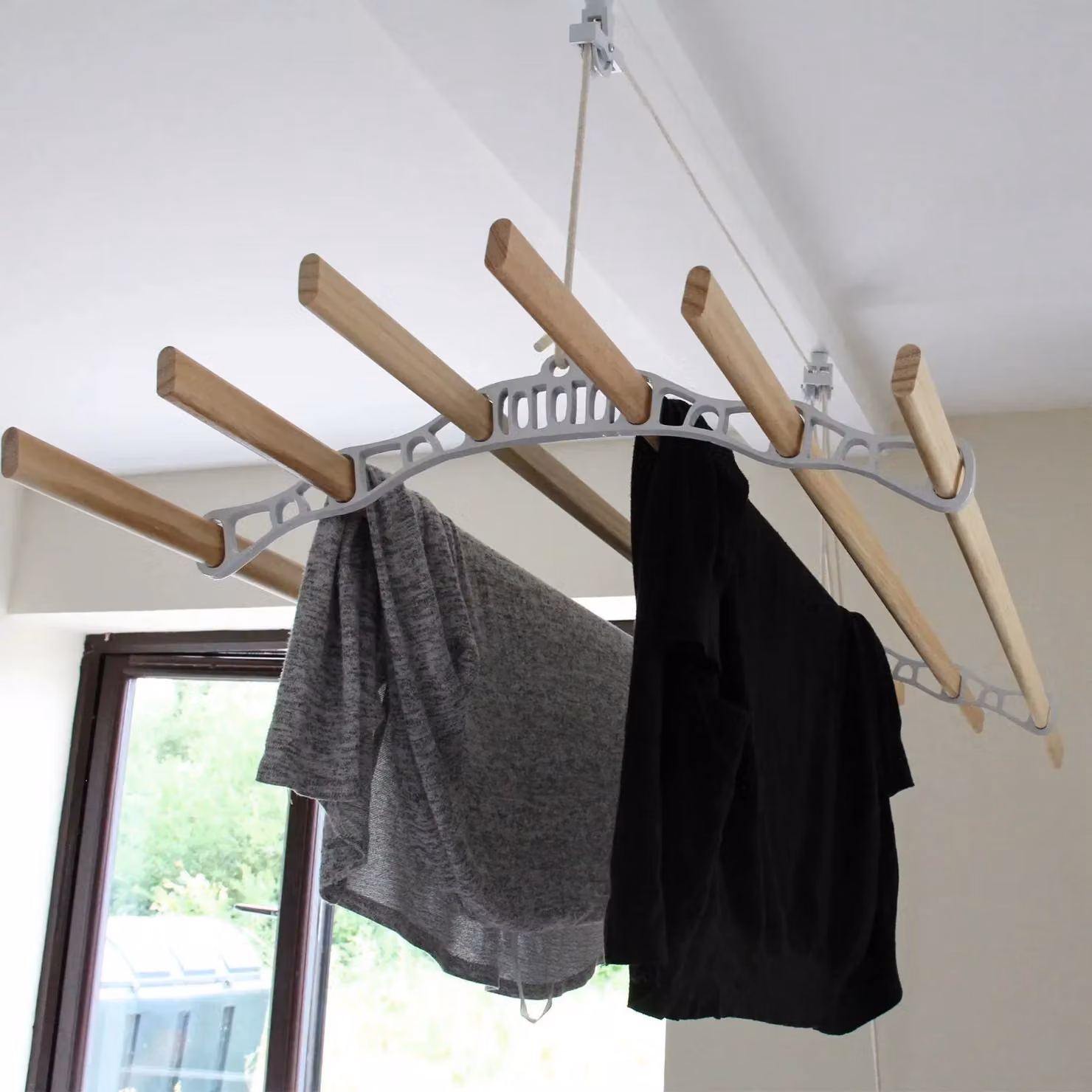 Monstershop Clothing Airer Ceiling Pulley in White – 2