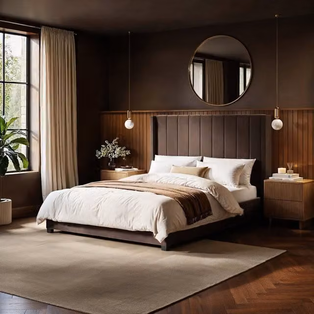 Flair Upholstered Velvet Ottoman Bed in Brown, 140 x 200 cm