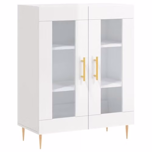 vidaXL Modern Glossy White Sideboard W/D/H: 69.5 x 34.0 x 90.0 cm