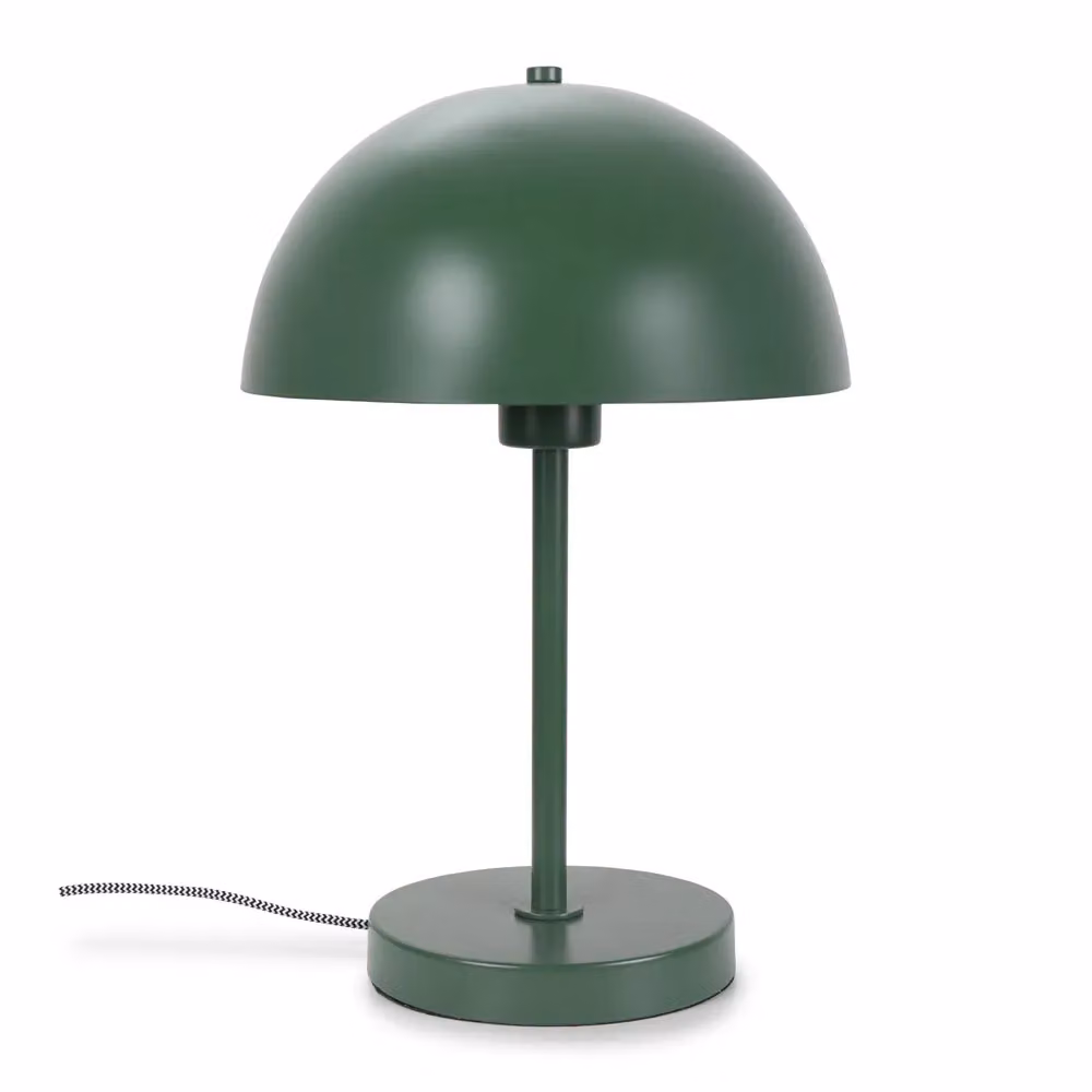 ValueLights Stassi Mushroom Dome Metal Table Lamp with LED Bulb in Green – 2