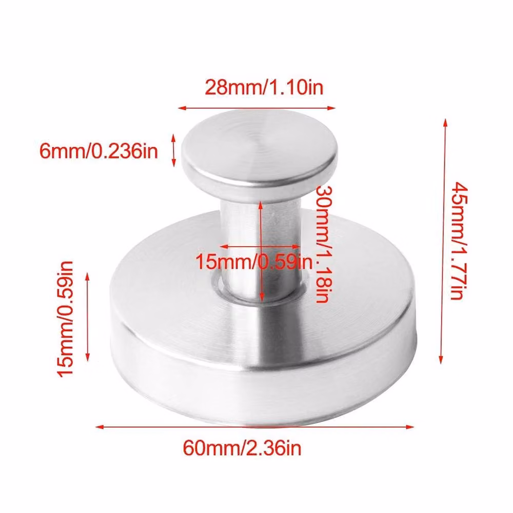 FLAVORA Silver Stainless Steel Vacuum Suction Cup Shower Hooks – 2