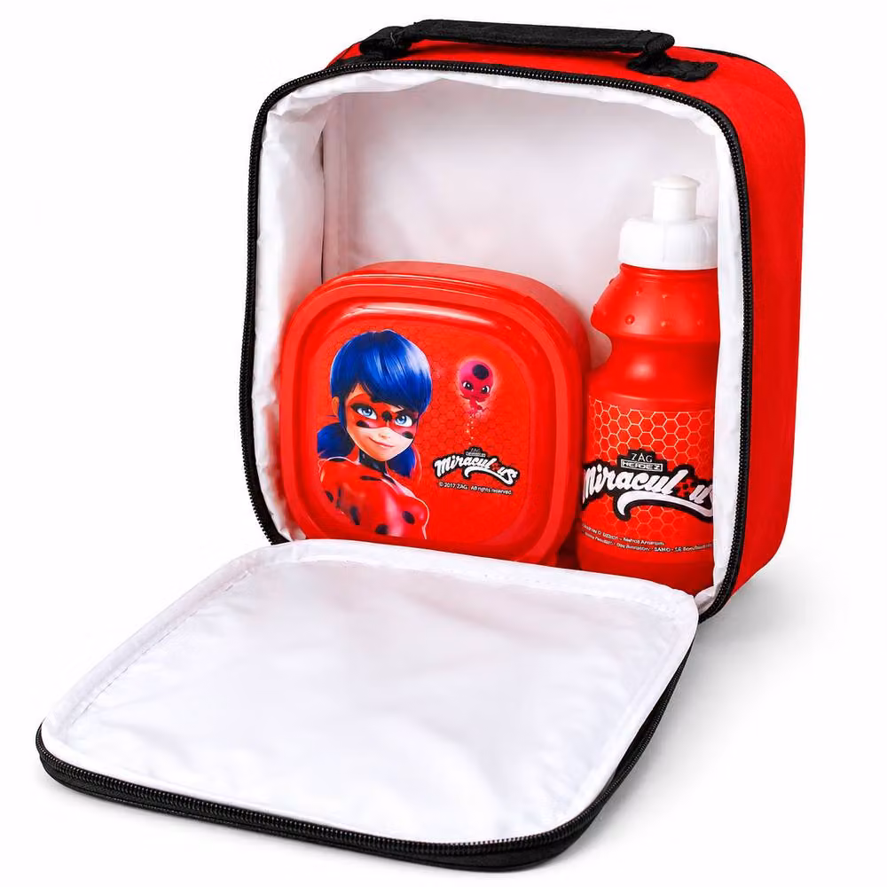 Simpa Women's 3-Piece Insulated Lunch Set in Red with Lunch Bag, Lunch Box and 330ml Sports Bottle – 2