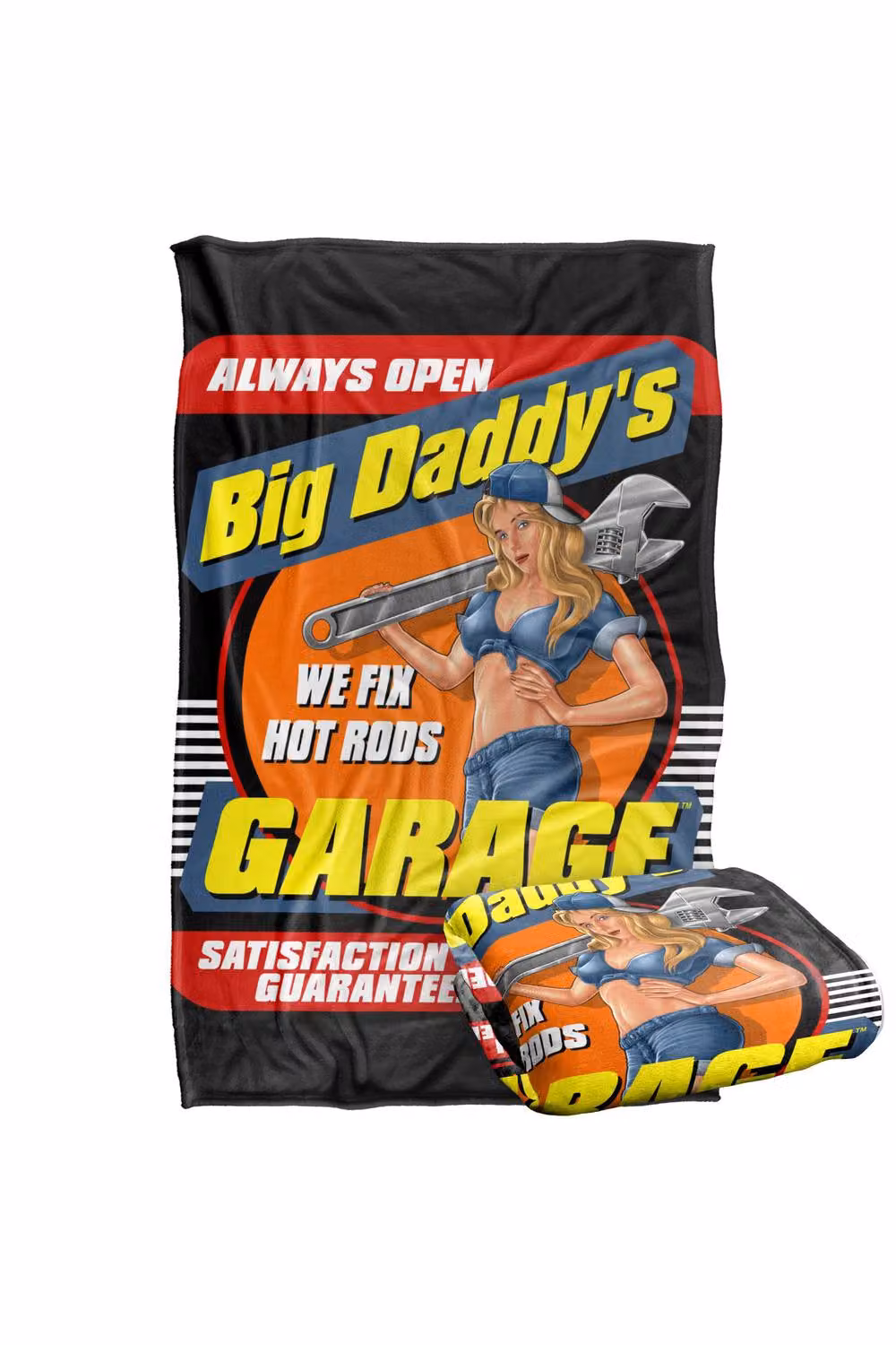 JQ Licensing Big Daddy's Garage Silky Touch Super Soft Fleece Throw Blanket, Multicolour, W: 91 cm, D: 147 cm – 6