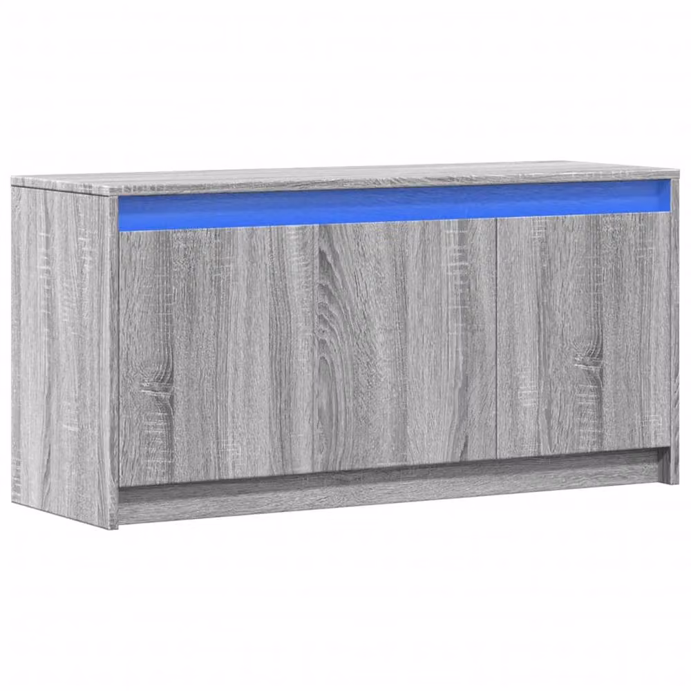 Berkfield Home Modern TV Cabinet with LED in Grey Sonoma, W/D/H: 100 x 34 x 50 cm – 2
