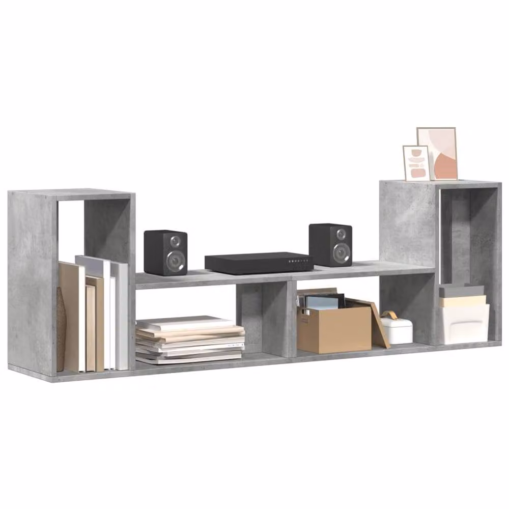 Berkfield Home Set of 2 Modern TV Cabinets in Concrete Grey, W/D/H: 75 x 30 x 50 cm – 3