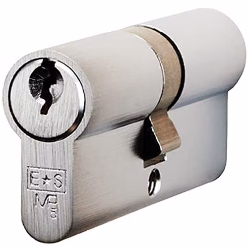 Loops 70mm EURO Double Cylinder Lock, 5 Pin, Satin Chrome Silver, Keyed to Differ