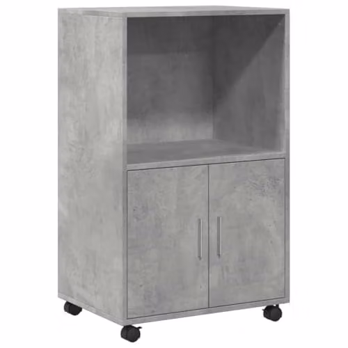vidaXL Rolling Cabinet in Grey, W/D/H: 55 x 40 x 91 cm