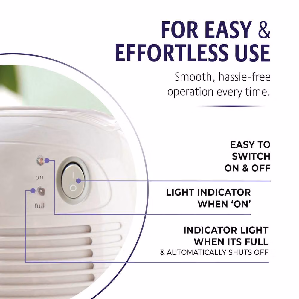 Bergstrom Compact Electric Dehumidifier in White and Multicolour – 4
