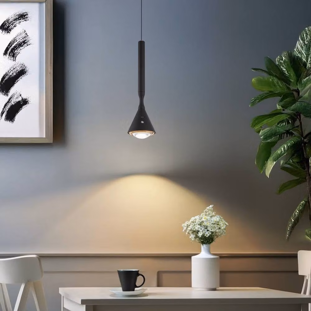 Netlighting Lucinda Slim LED Pendant Ceiling Light in Matt Black – 2