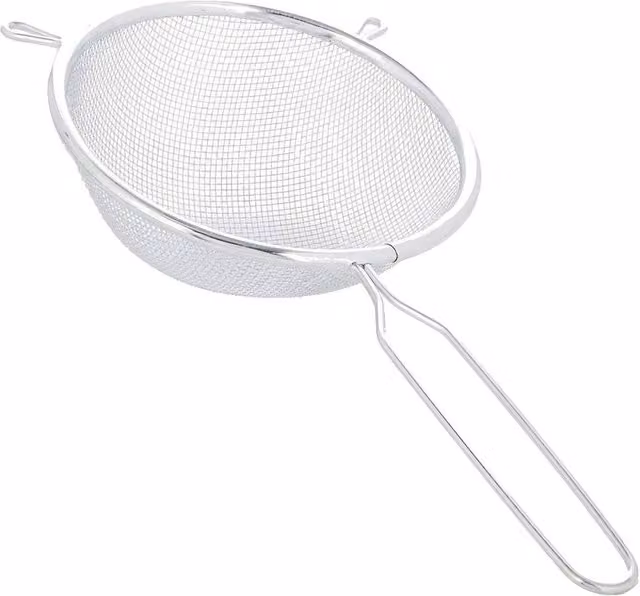 Chef Aid Silver Fine Mesh Round Sieve with Handles, Diameter: 15 cm
