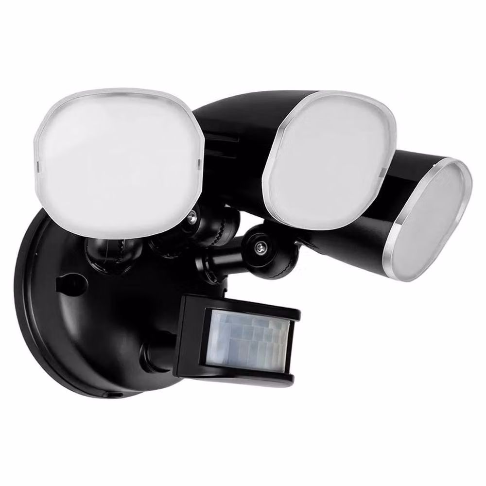 NESTLUNE 200W 3-Head LED Flood Light with PIR Motion Sensor, 24000lm, Black – 2