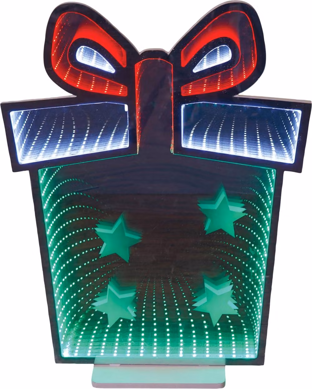 Xmas Haus Multicolour LED Giftbox Infinity Light, W: 42 cm, H: 56 cm – 2