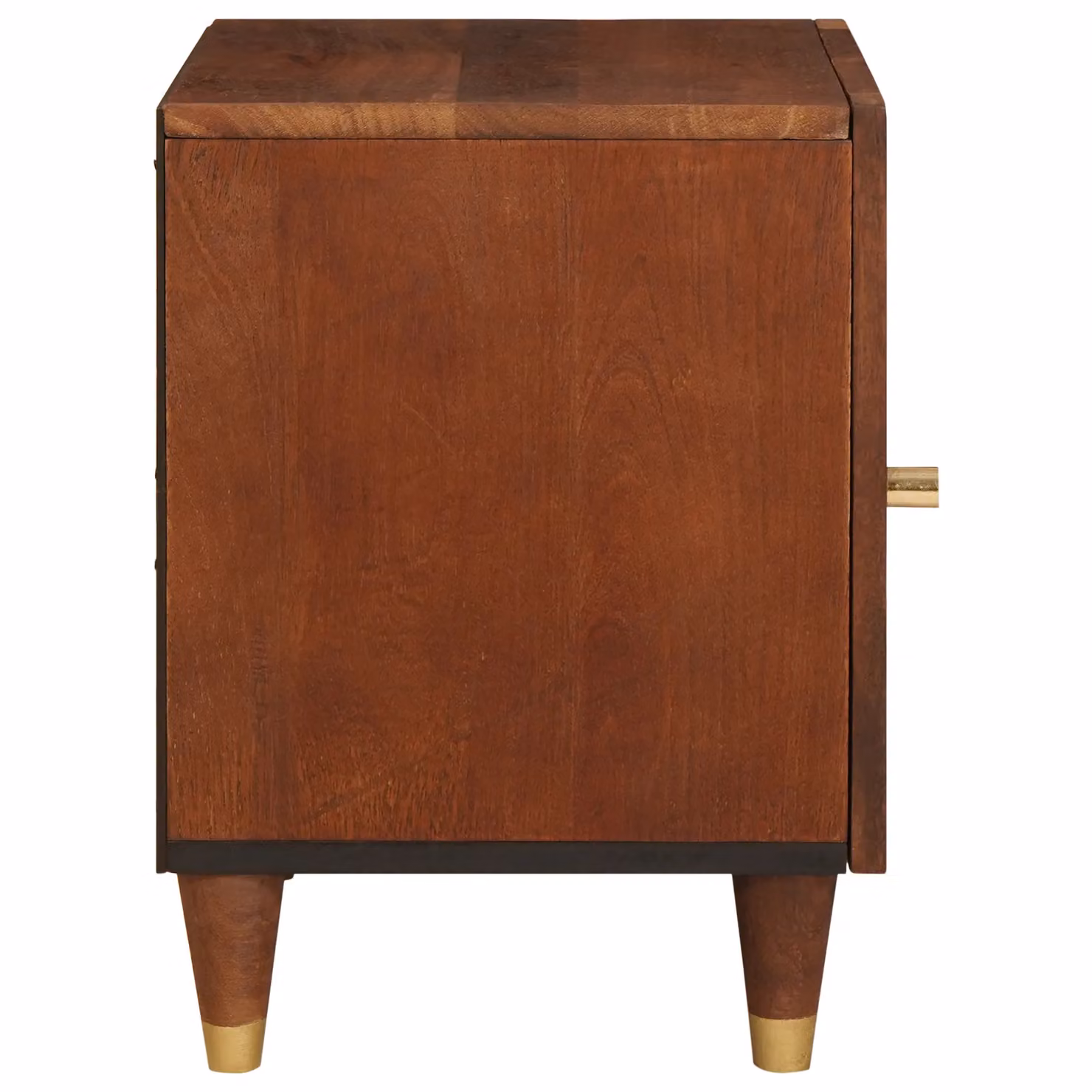 Berkfield Home Set of 2 Rustic Mango Wood Bedside Tables, Brown/Multicolour, W/D/H: 40 x 33.5 x 46 cm – 4