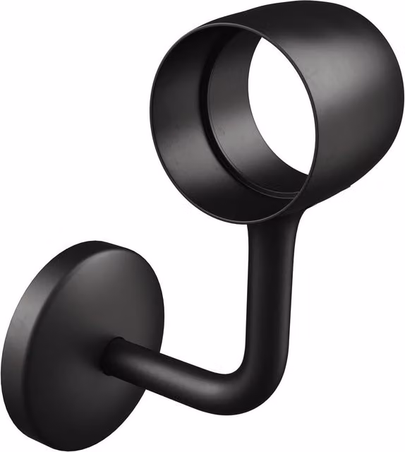 Rothley Matt Black Stair Handrail Connecting Wall Bracket