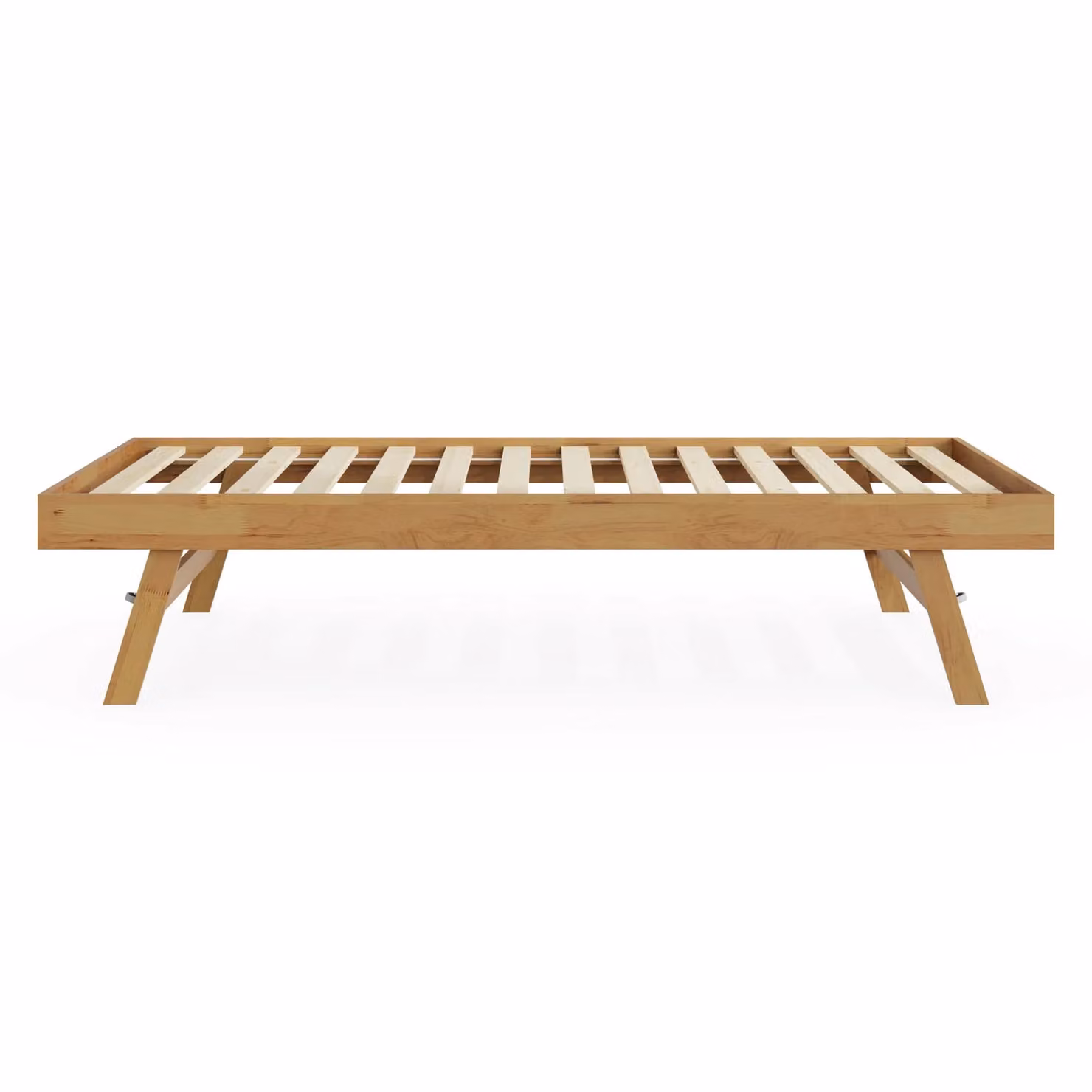 GFW Madrid Single Wooden Trundle Bed Frame in Oak Brown, W/D/H: 90 x 190 cm – 3