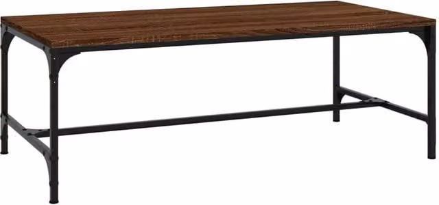 Berkfield Home Brown Oak Coffee Table, W/D/H: 100 x 50 x 35 cm – 1