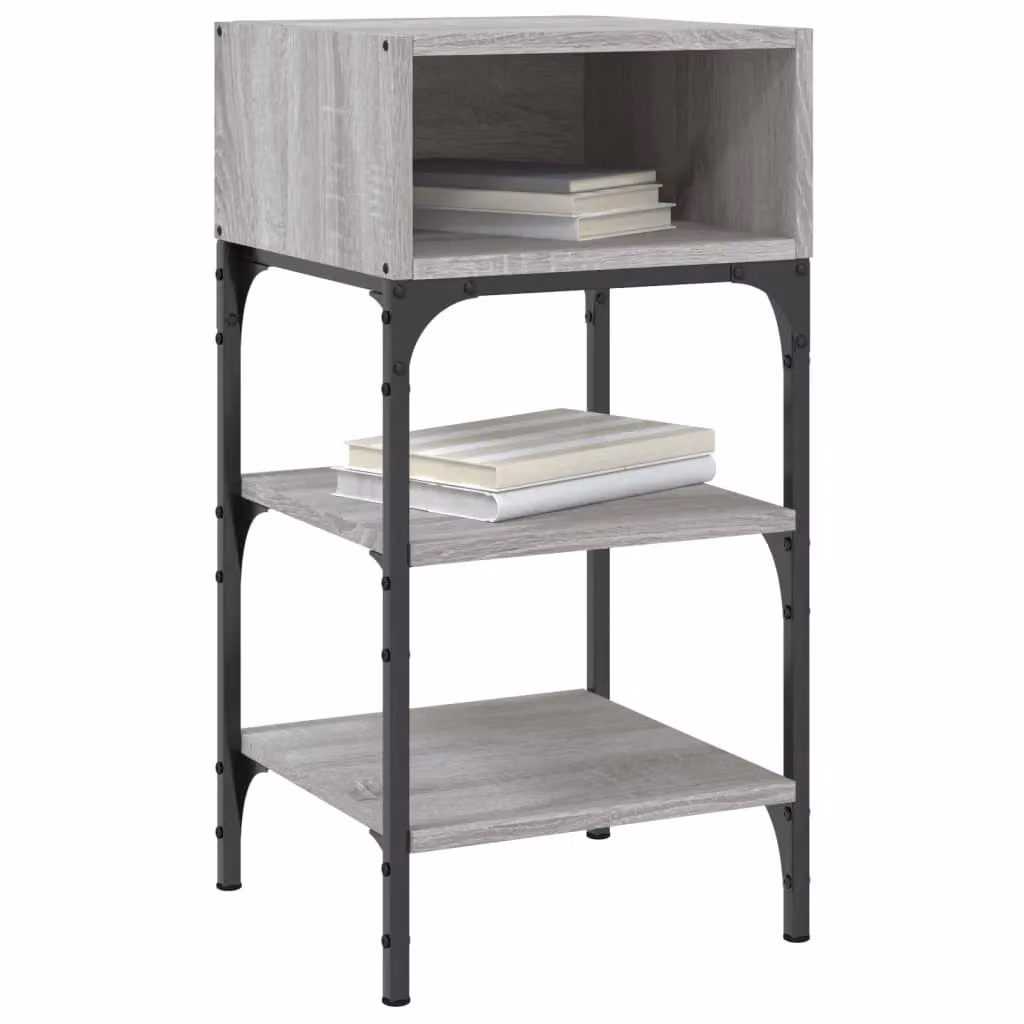 Berkfield Home Set of 2 Grey Sonoma Bedside Tables, W/D/H: 35 x 34.5 x 70 cm – 3