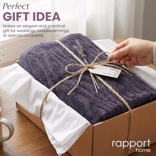 Rapport Home Safari 2 Pack Damson Bath Sheets, 500GSM 100% Cotton, W: 90 cm, H: 140 cm – 7
