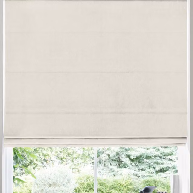 Terrys Florence Made to Measure Roman Blind in Ivory Velvet