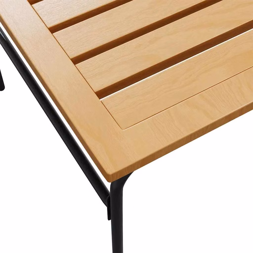 Berkfield Home Garden Nest of 2 Coffee Tables in Brown and Black Steel – 3