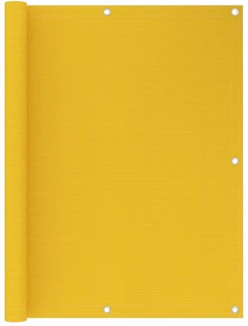 Berkfield Home Balcony Screen, Yellow, W: 120 cm, D: 400 cm