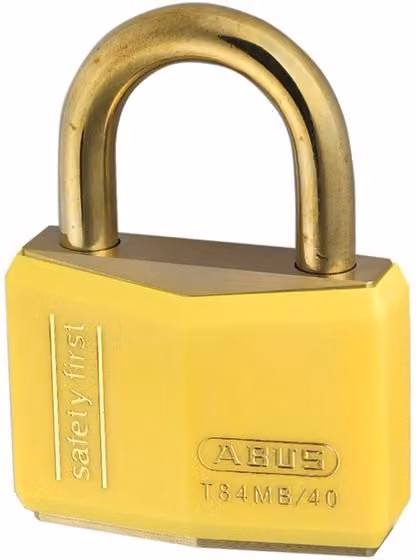 ABUS Yellow Rustproof Brass Padlock