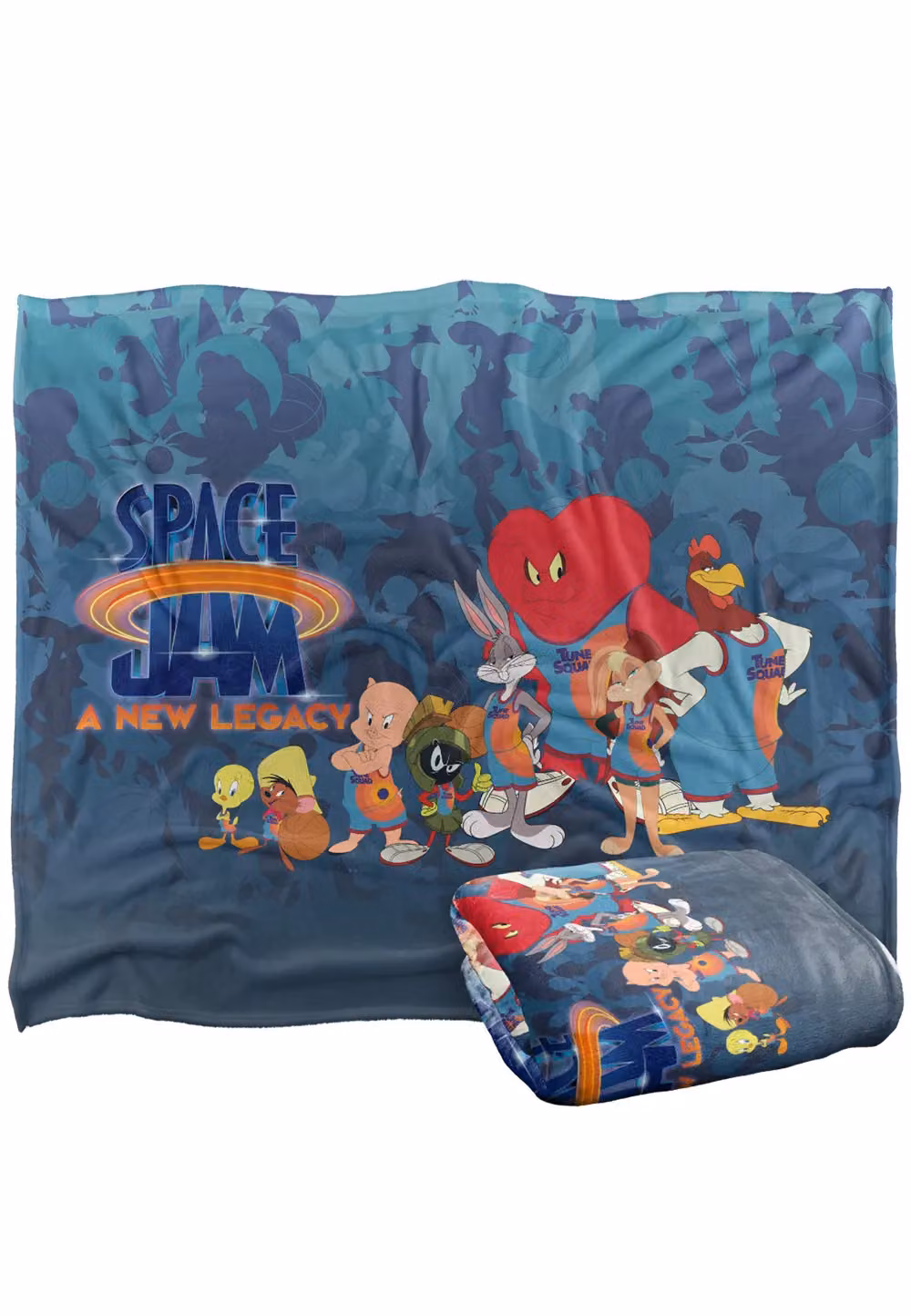 Warner Brothers Space Jam New Legacy Toon Squad Silky Touch Super Soft Throw Blanket in White, W/D: 127.0 x 152.4 cm – 2