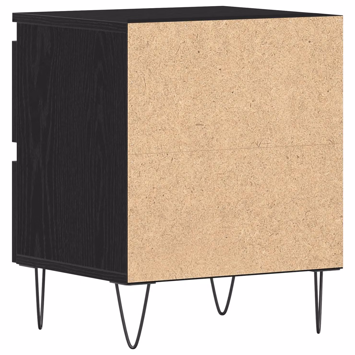 Berkfield Home Set of 2 Black Oak Bedside Cabinets, W: 40 cm, D: 35 cm, H: 50 cm – 4