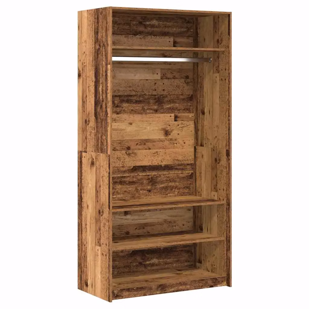Berkfield Home Old Wood Wardrobe in Brown, W/D/H: 100 x 50 x 200 cm – 2