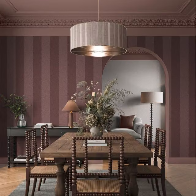 A.S. Création Superfresco Easy Abstract Striped Wallpaper in Red and Purple