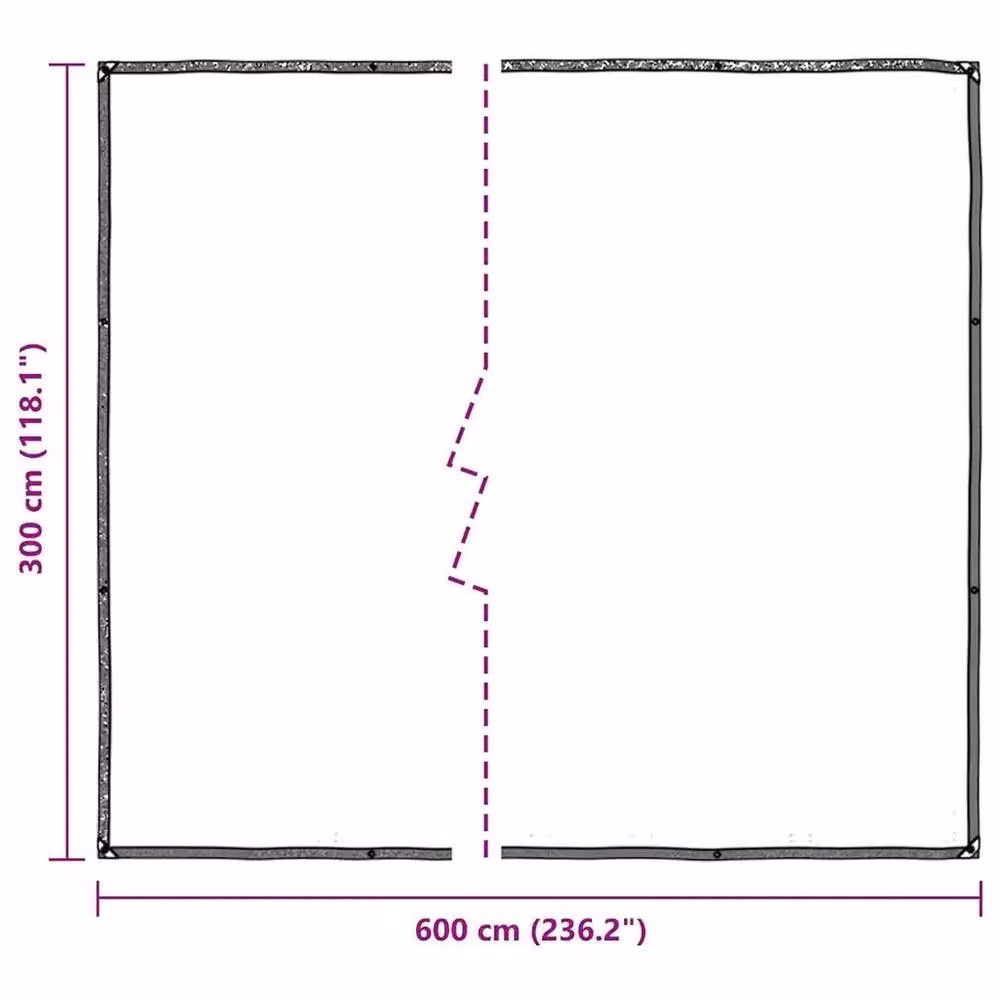 EONLION Transparent Polyethylene Tarpaulin with Eyelets – 2