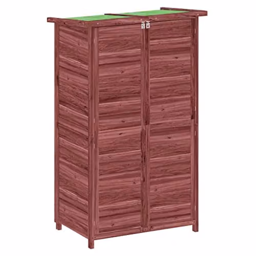 vidaXL Garden Tool Shed in Brown Solid Wood Pine, W: 83 cm, D: 57 cm, H: 140 cm