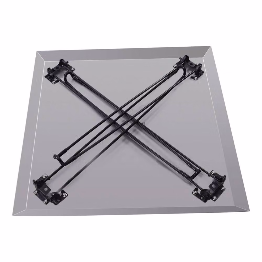 Nordara Stainless Steel Square Fire Pit Heat Deflector Lid in Silver W/D/H: 61.0 x 61.0 x 61.0 cm – 2