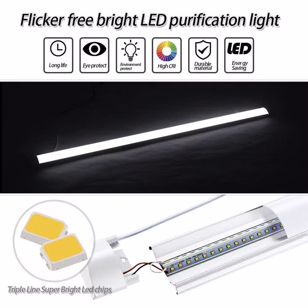 NESTLUNE 30W LED Batten Tube Light, White Linear Ceiling and Wall Bar – 4