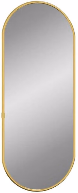 Berkfield Home Oval Wall Mirror in Gold, W: 50 cm, H: 20 cm – 1