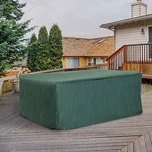 Outsunny Water Repellent Oxford Fabric Garden Sofa Cover, Green, W: 205 cm, D: 145 cm, H: 70 cm – 2