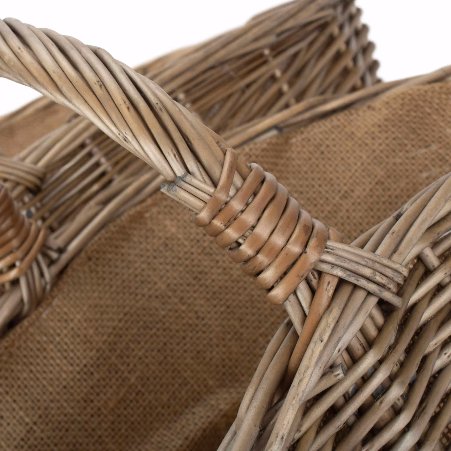 Red Hamper Antique Wash Harvesting Wicker Trug Baskets, Set of 2, Grey, 30 cm – 4
