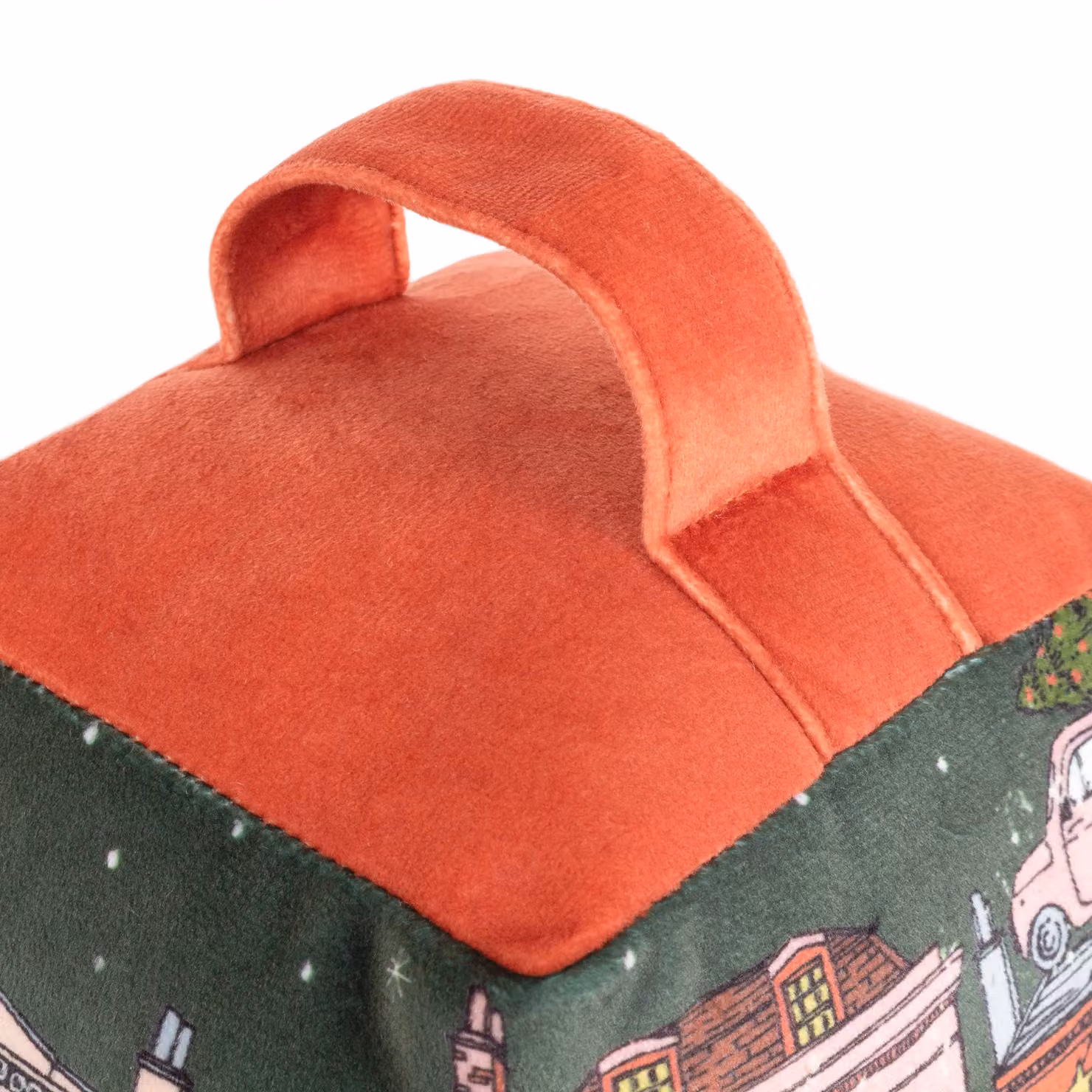 Furn Christmas Spirit Velvet Festive Novelty Door Stop in Red and Multicolour, W/D/H: 18.0 x 12.0 x 12.0 cm – 4