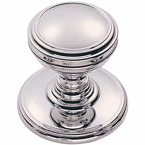 Loops Ringed Tiered Cupboard Door Knob in Polished Chrome, 30mm Diameter