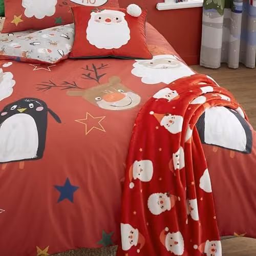 Dreams & Drapes Red Christmas Floral Fleece Throw, W/D/H: 120 x 150 cm – 2