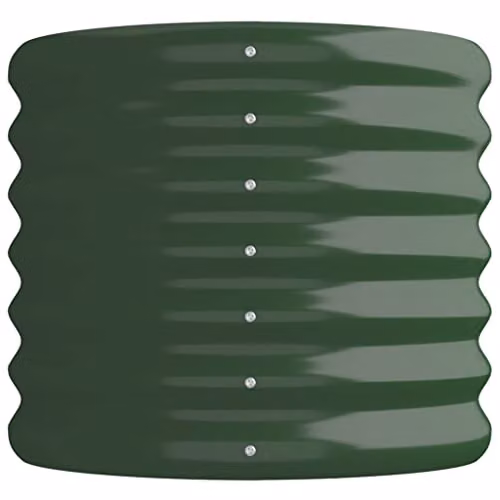 vidaXL Green Galvanised Steel Raised Bed for Vegetable, Herb or Ornamental Gardens W/D/H: 164.16 x 40.0 x 40.0 cm – 5