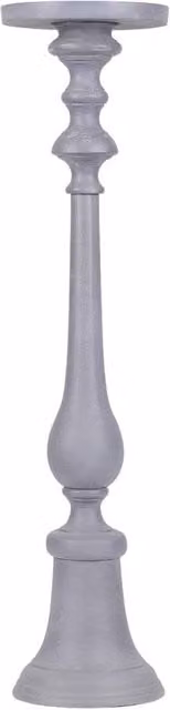 Libra Interiors Van Dyk Large Pillar Holder in Grey Stonewash
